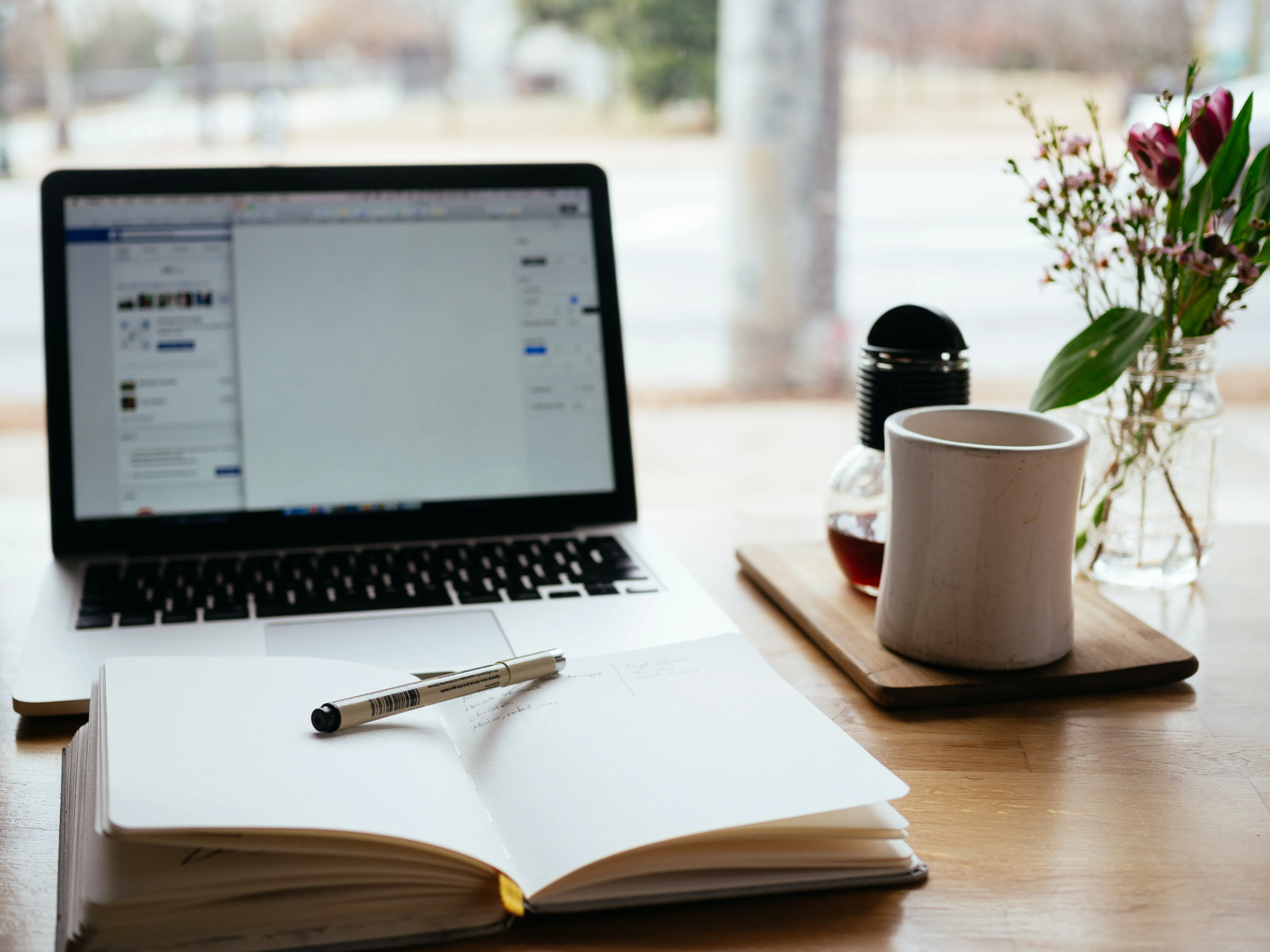 Book and laptop