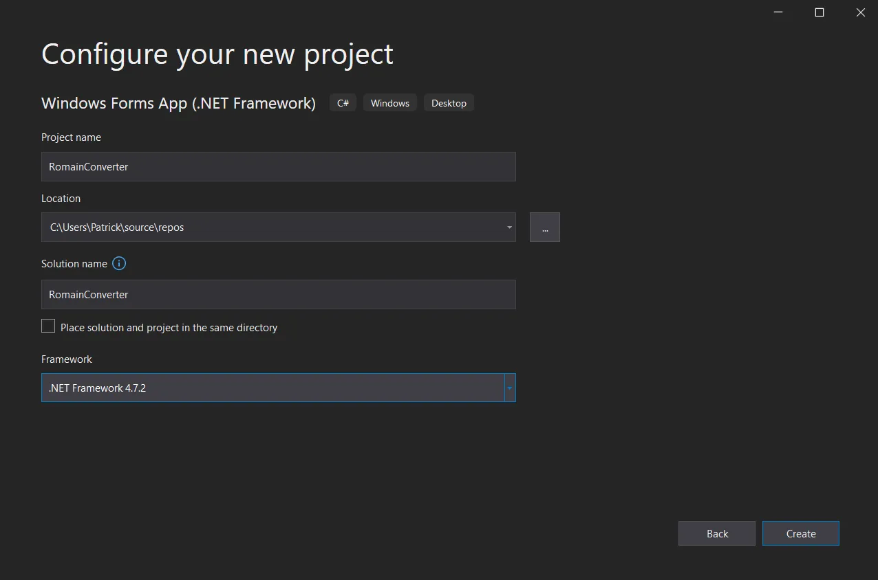 Configure CSharp app